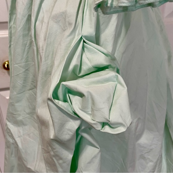 Blue Rain Light Green Turquoise Smocked Mini Dress - Picture 4 of 8